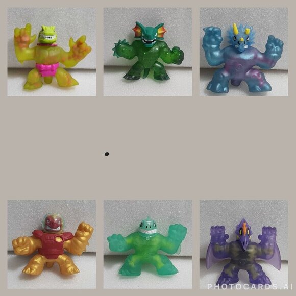 Heroes of Goo Jit Zu Squishy Action Figure Toy Lot of 6 - Picture 1 of 16